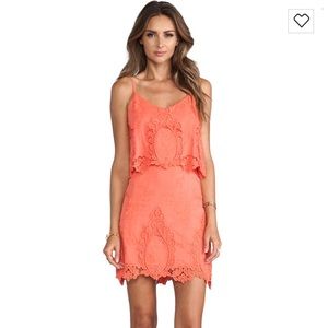 Dolce Vita Jeralyn embroidery dress melon XS